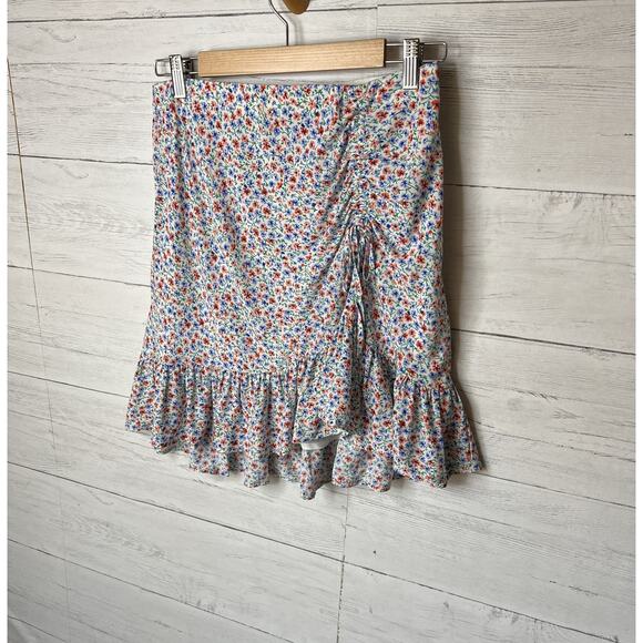 Rails Skirt Womens Size Medium Lara Wild Daisies Floral High Low Ruffle Hem Mini - Picture 5 of 16